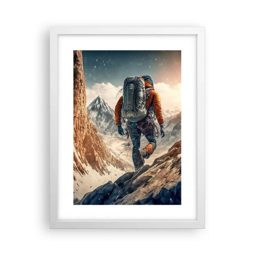 Affiche dans un cadre blanc - Poster - Guerrier solitaire - 30x40 cm