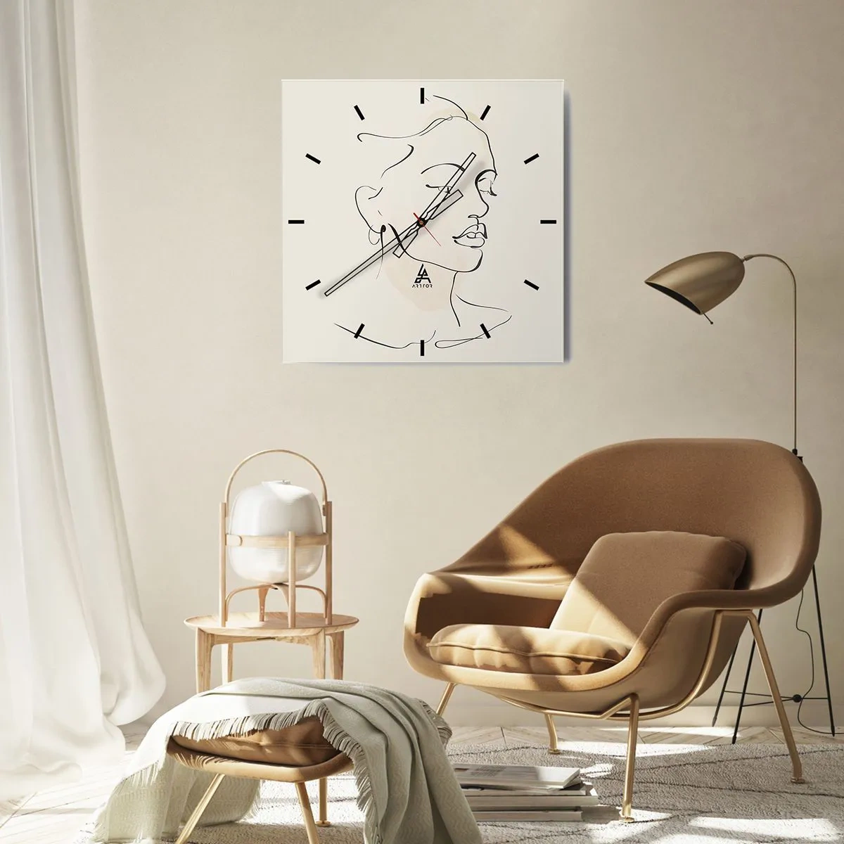 Horloge murale - Pendule murale - Une ligne certaine - 40x40 cm