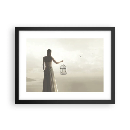 Affiche dans un cadre noir - Poster - Soi libre - 40x30 cm