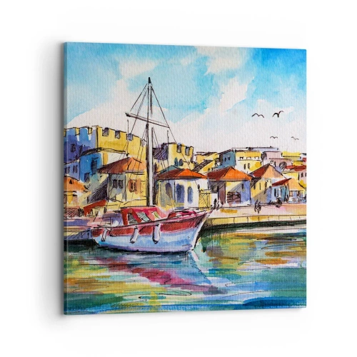 Impression sur toile - Image sur toile - Après-midi arc-en-ciel - 70x70 cm