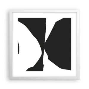 Affiche dans un cadre blanc - Poster - Positif négatif - 40x40 cm