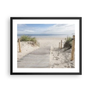 Affiche dans un cadre noir - Poster - A l'horizon - 50x40 cm