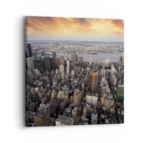 Impression sur toile - Image sur toile - Le cœur battant de notre époque - 40x40 cm