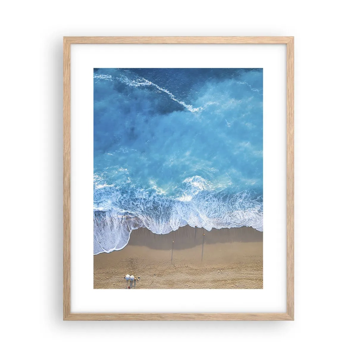 Affiche dans un chêne clair - Poster - La force du bleu - 40x50 cm