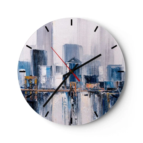 Horloge murale - Pendule murale - Impression new-yorkaise - 40x40 cm