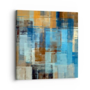 Impression sur toile - Image sur toile - A travers le voile bleu - 30x30 cm