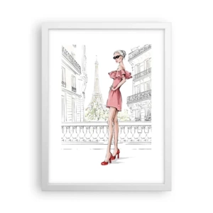 Affiche dans un cadre blanc - Poster - Art de la mode - 30x40 cm