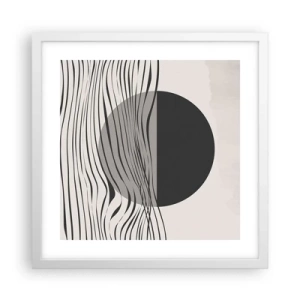 Affiche dans un cadre blanc - Poster - Demi composition - 40x40 cm