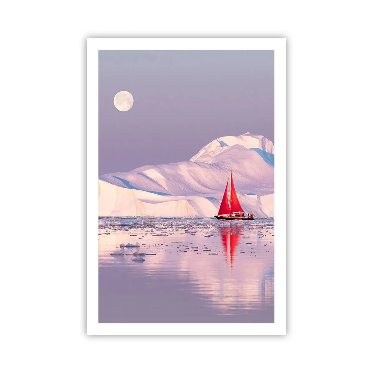 Affiche - Poster - La chaleur de la voile, le froid de la glace - 61x91 cm
