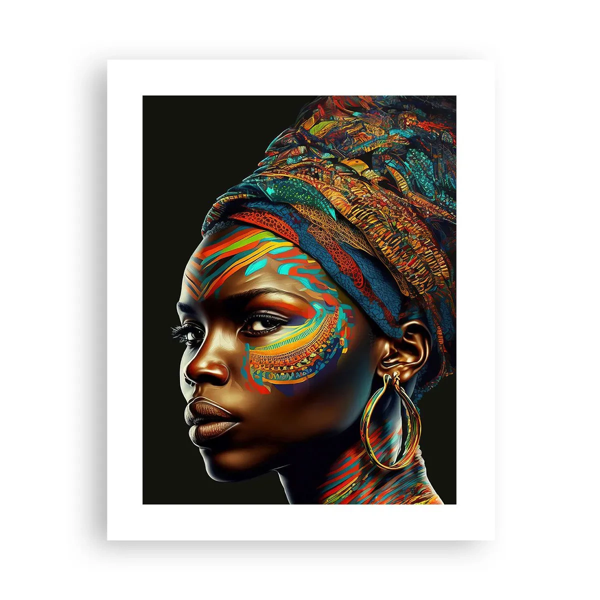 Affiche - Poster - reine africaine - 40x50 cm