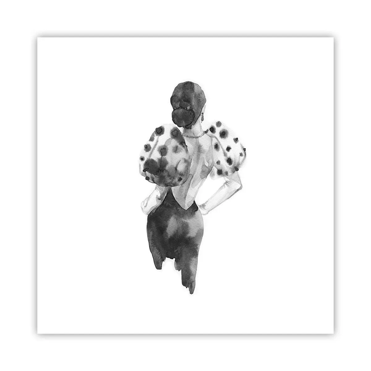 Affiche - Poster - Elle est passée juste à côté - 40x40 cm