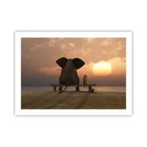 Affiche - Poster - C'est bon de garder le silence ensemble - 70x50 cm