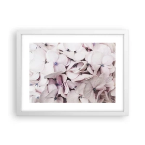 Affiche dans un cadre blanc - Poster - Dans un flot de fleurs - 40x30 cm