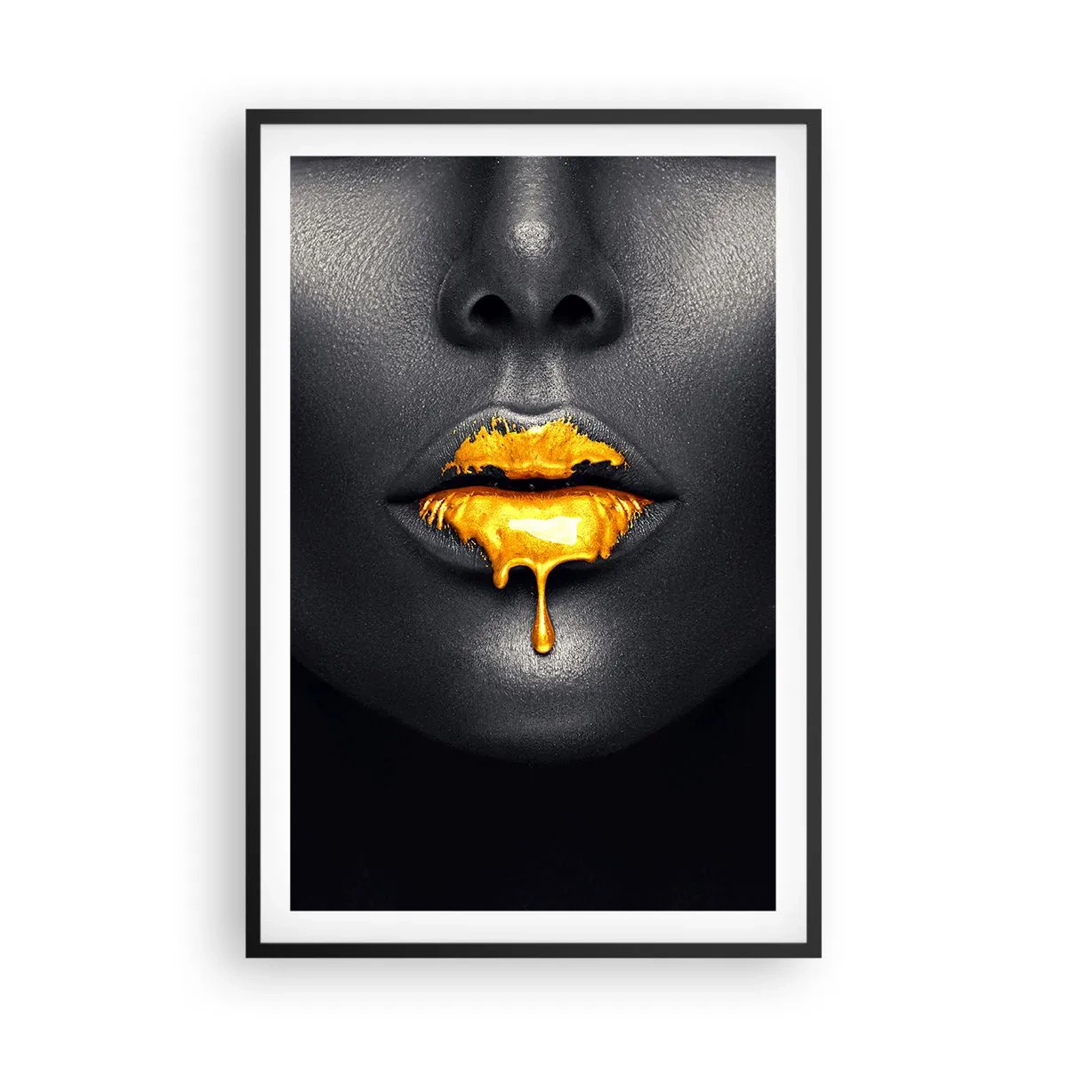 Affiche dans un cadre noir - Poster - Bouche d'or - 61x91 cm