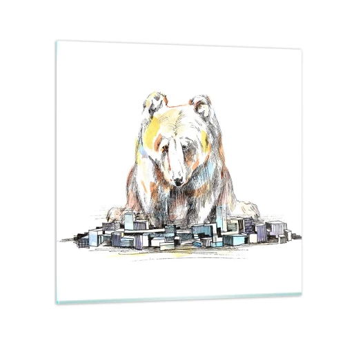 Impression sur verre - Image sur verre - Comment peut-on vivre ainsi ? - 30x30 cm