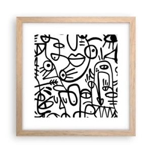 Affiche dans un chêne clair - Poster - Visages et mirages - 30x30 cm