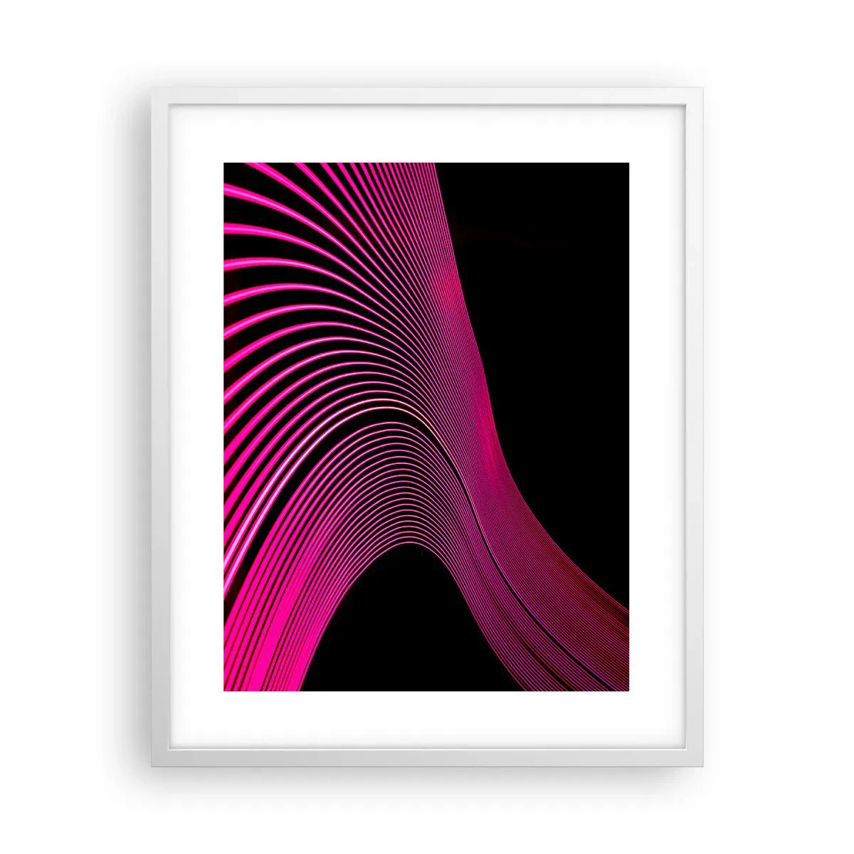 Affiche dans un cadre blanc - Poster - Avenue de lumière - 40x50 cm