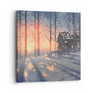 Impression sur toile - Image sur toile - Seul le soleil regarde ici - 40x40 cm