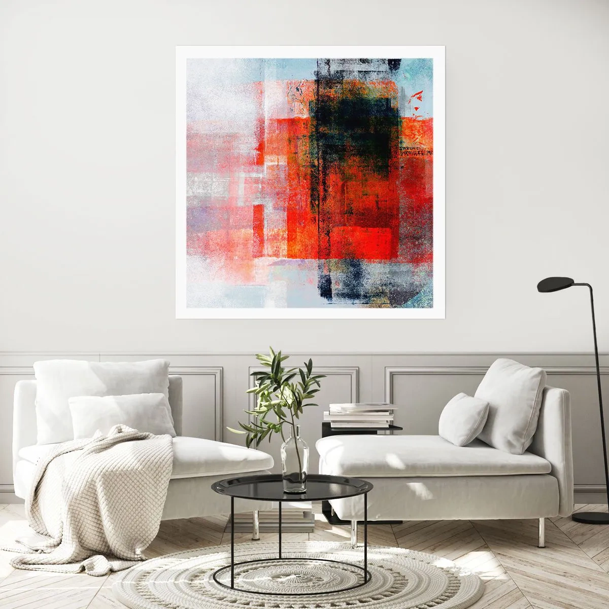 Affiche - Poster - Composition embrasée - 40x40 cm