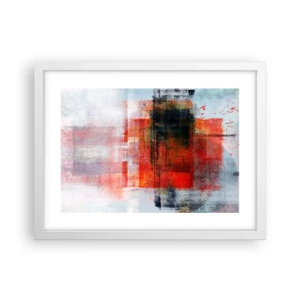 Affiche dans un cadre blanc - Poster - Composition embrasée - 40x30 cm