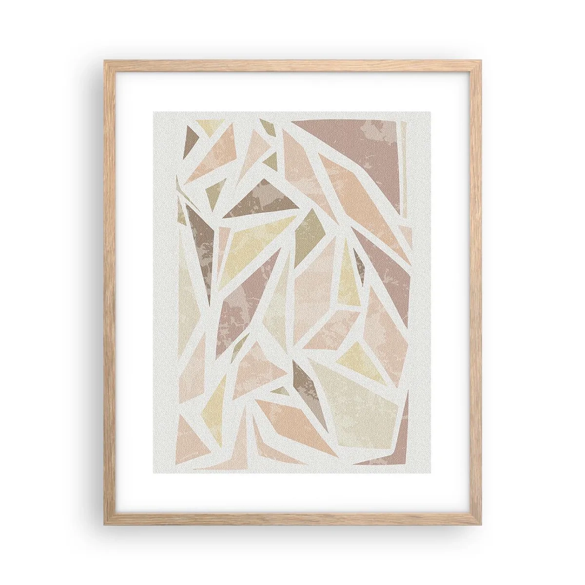 Affiche dans un chêne clair - Poster - Composition de vitraux - 40x50 cm