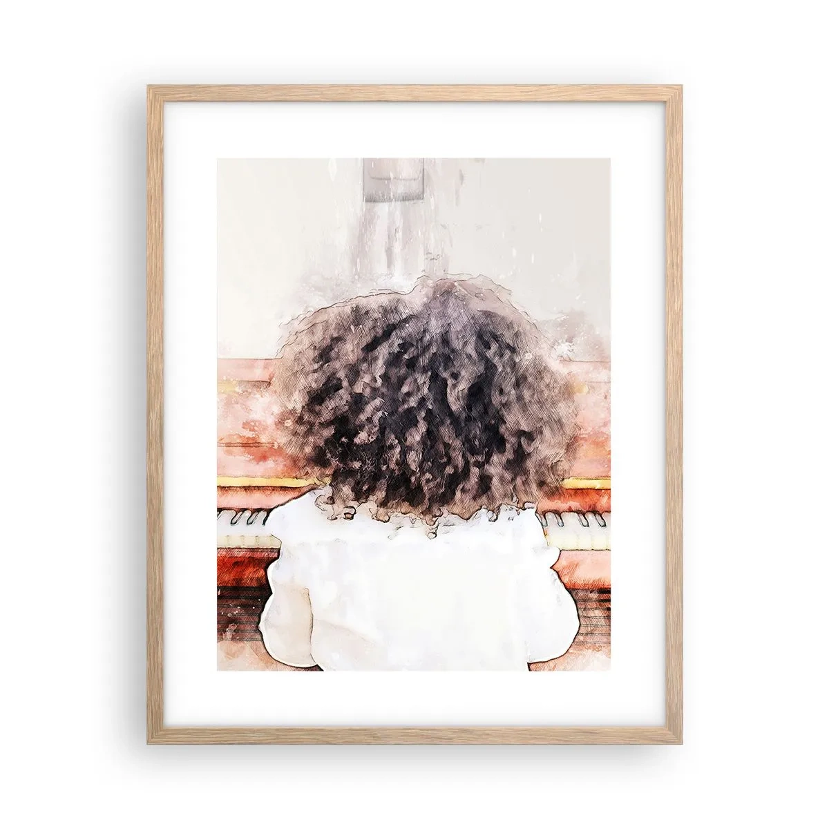 Affiche dans un chêne clair - Poster - Dans un nouveau monde - 40x50 cm