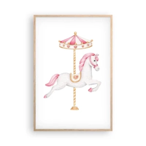 Affiche dans un chêne clair - Poster - Les sabots en avant - 61x91 cm