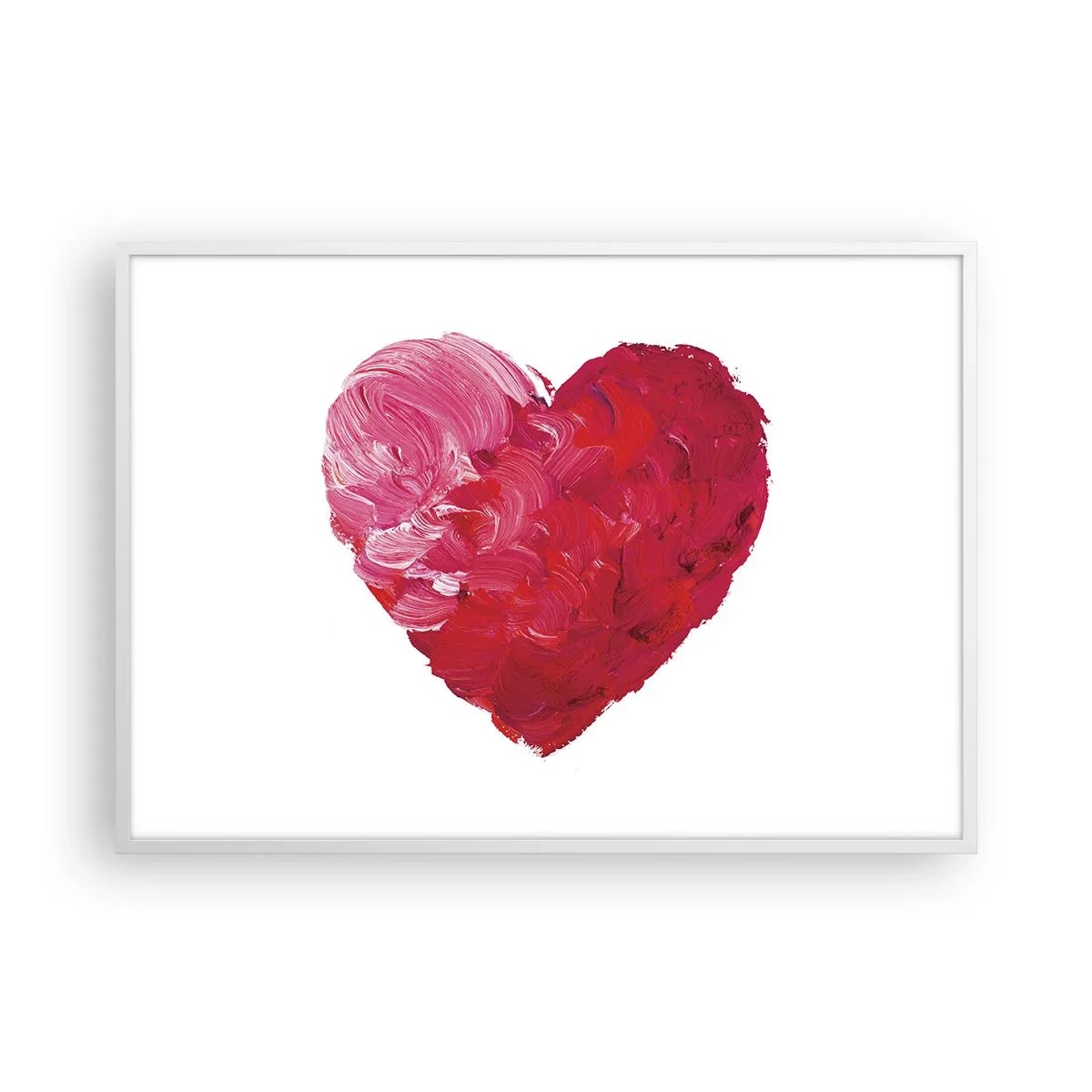 Affiche dans un cadre blanc - Poster - All you need is love - 100x70 cm