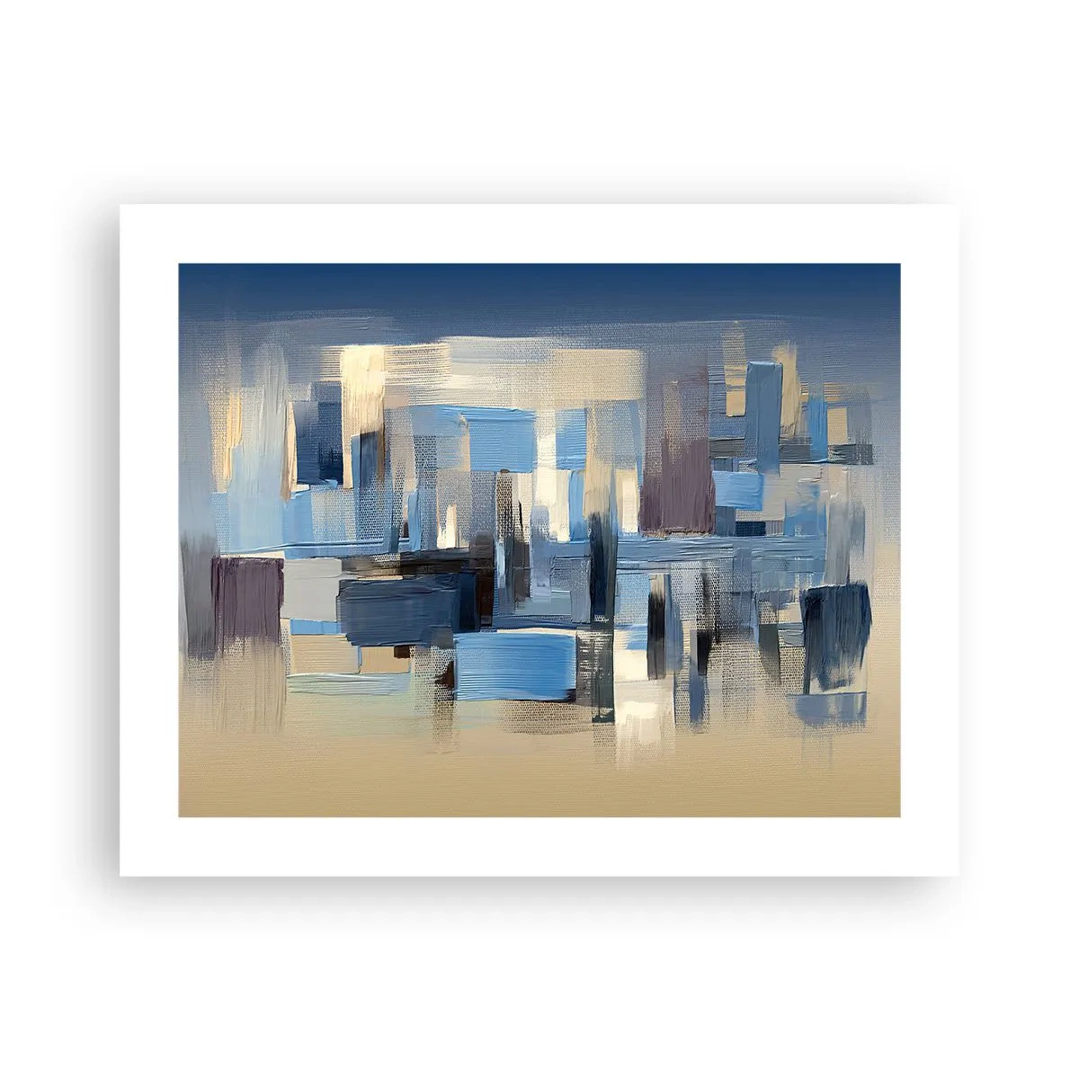Affiche - Poster - Construction bleue - 50x40 cm