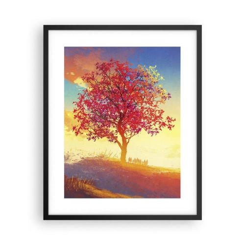 Affiche dans un cadre noir - Poster - Pèlerin à destination - 40x50 cm