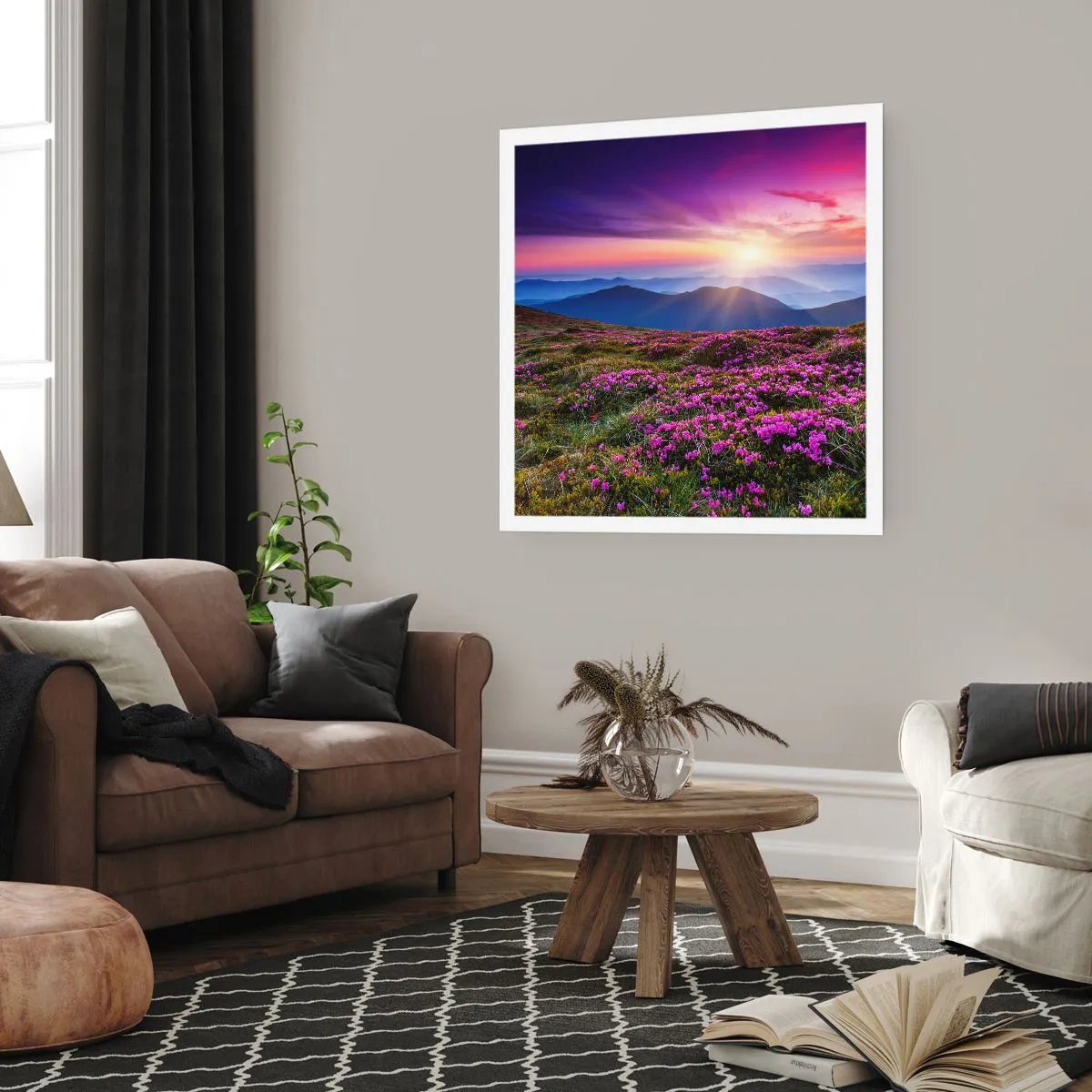 Affiche - Poster - Les herbes sentaient les grappes fraîches de la récolte - 60x60 cm