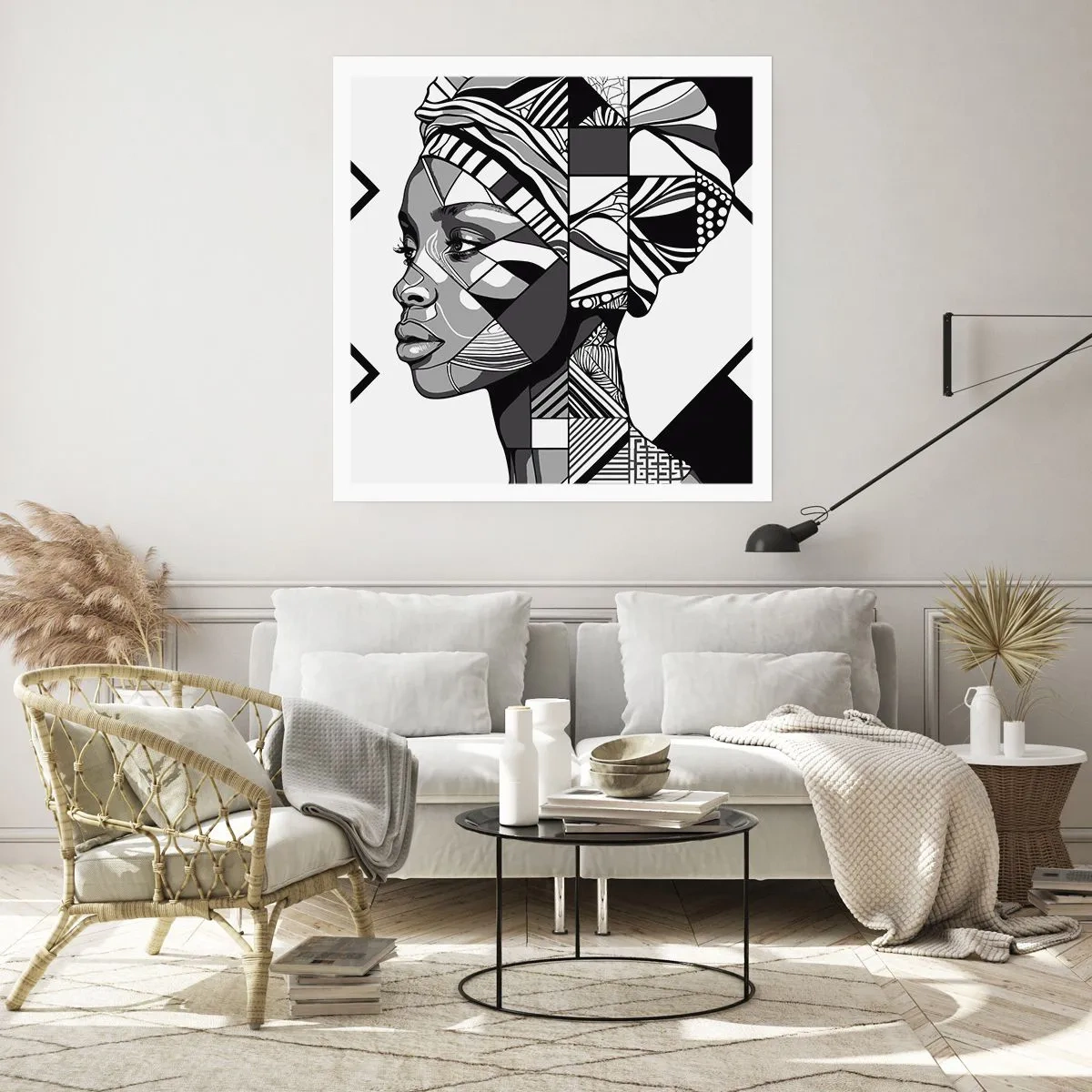 Affiche - Poster - Portrait ethnique - 60x60 cm