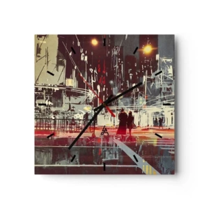 Horloge murale - Pendule murale - Une grande traversée de ville - 40x40 cm