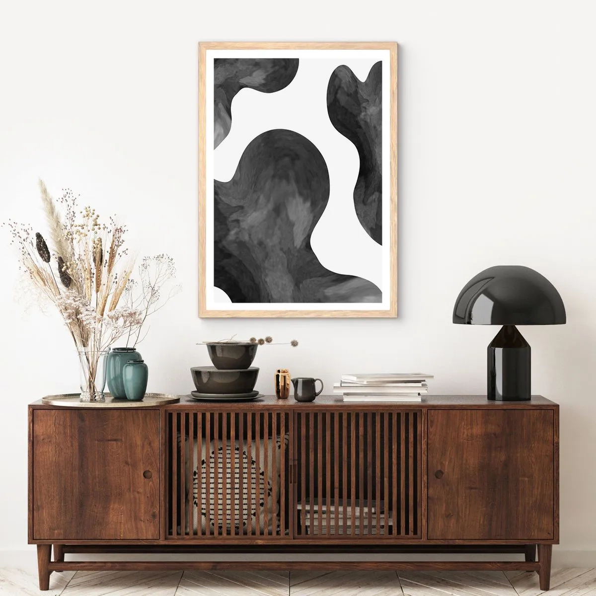 Affiche dans un chêne clair - Poster - La route du lait - 40x50 cm