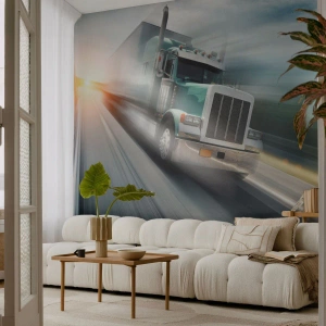 Papier peint sur mesure Autocollant Deluxe - Le géant américain est en fuite - Camion, Automobile, Transport