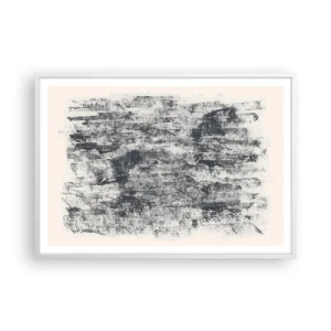 Affiche dans un cadre blanc - Poster - Composition brumeuse - 100x70 cm