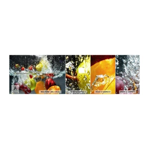 Échantillon de Papier Peint Autocollant Deluxe Sticker - Rafraîchissement fruité - Fruit, Eau, Cuisine - 100x30 cm