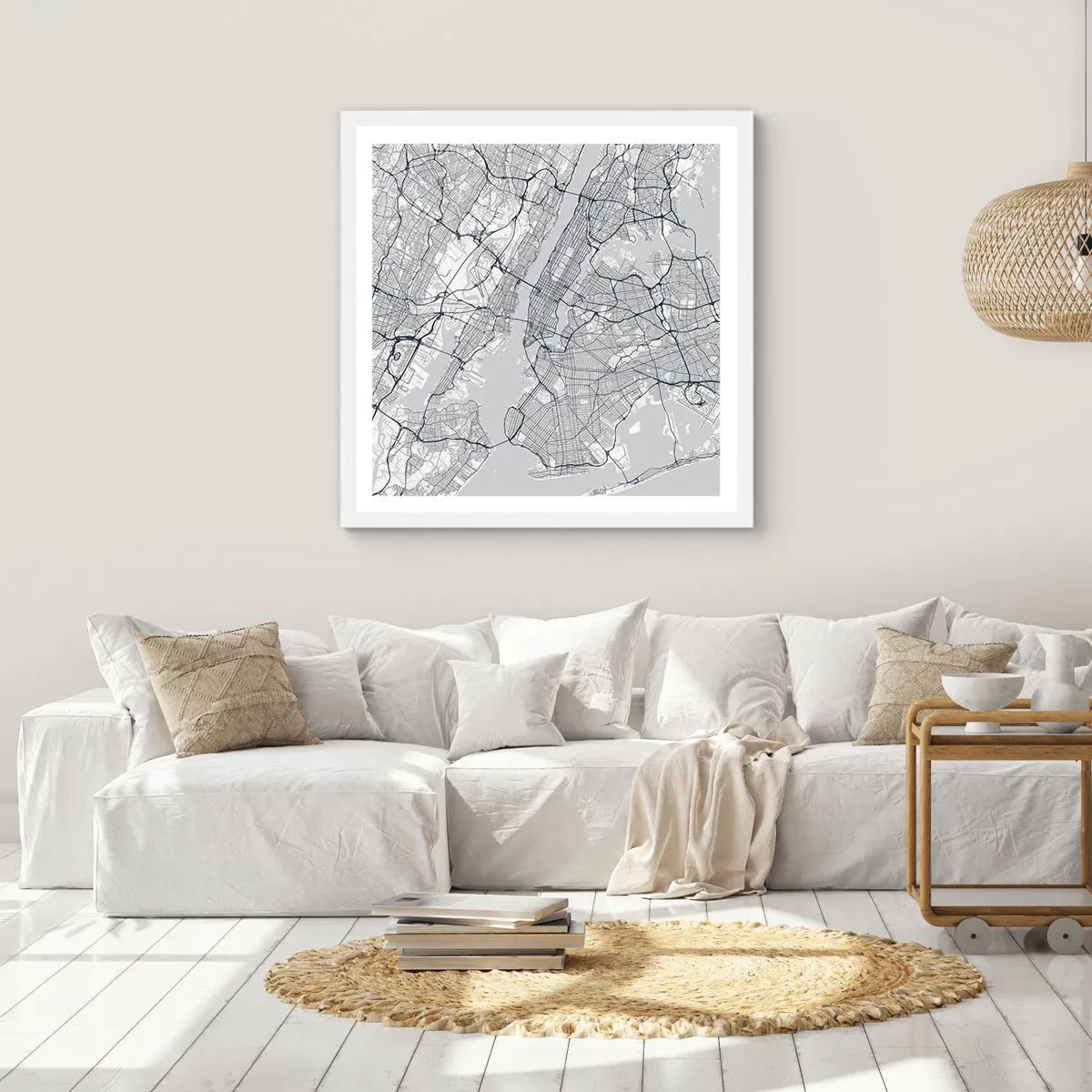Affiche dans un cadre blanc - Poster - Anatomie de la métropole - 60x60 cm