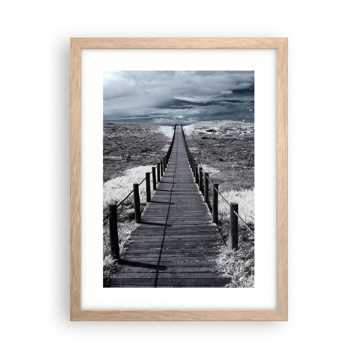 Affiche dans un chêne clair - Poster - Jusqu'au rivage - 30x40 cm