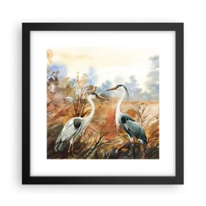 Affiche dans un cadre noir - Poster - Jusqu'où en automne ? - 30x30 cm