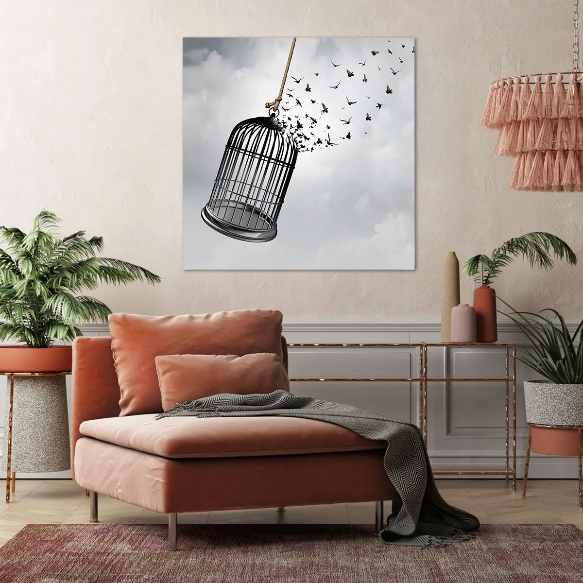 Impression sur toile - Image sur toile - Foie...Espoir...Liberté! - 30x30 cm