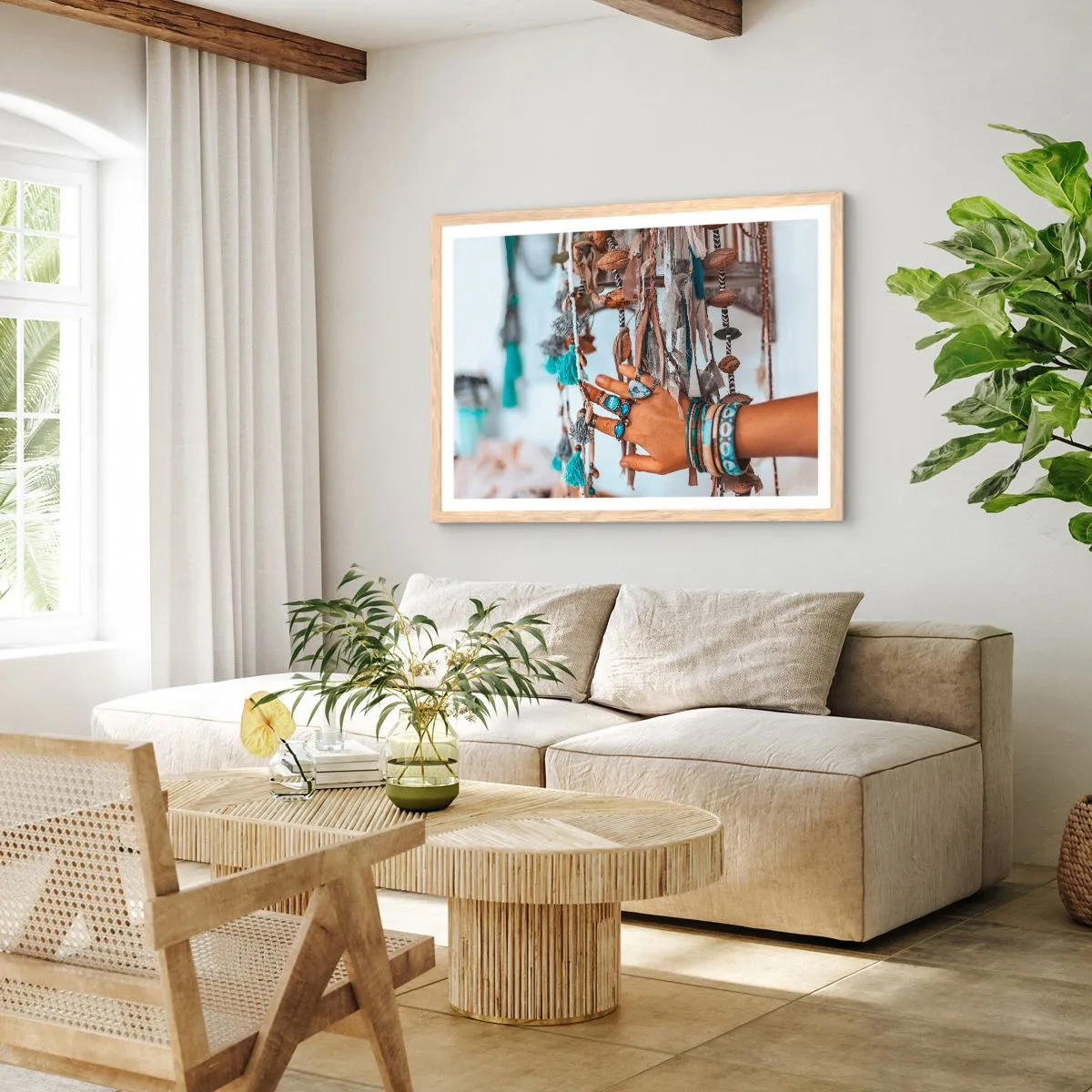 Affiche dans un chêne clair - Poster - Trésor local - 100x70 cm