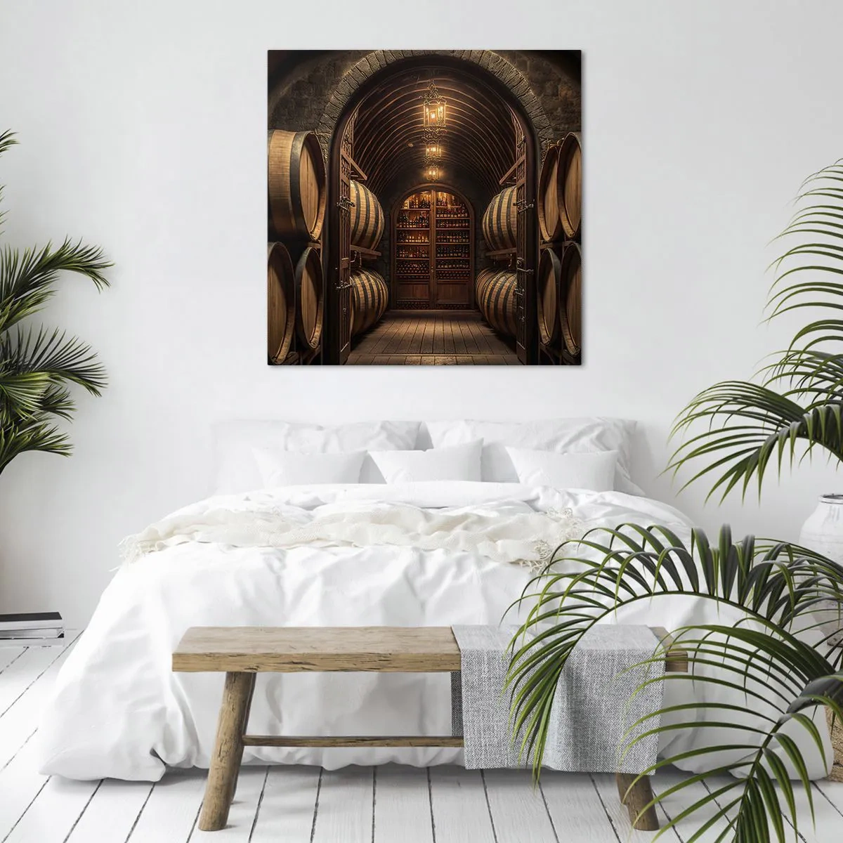 Impression sur toile - Image sur toile - Cave climatisée - 50x50 cm