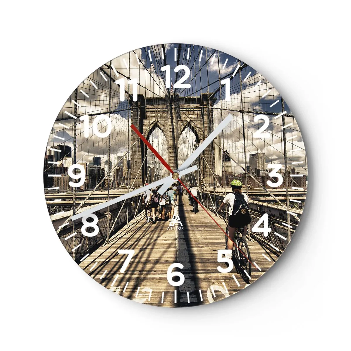 Horloge murale - Pendule murale - Directement en plein coeur de la ville - 30x30 cm