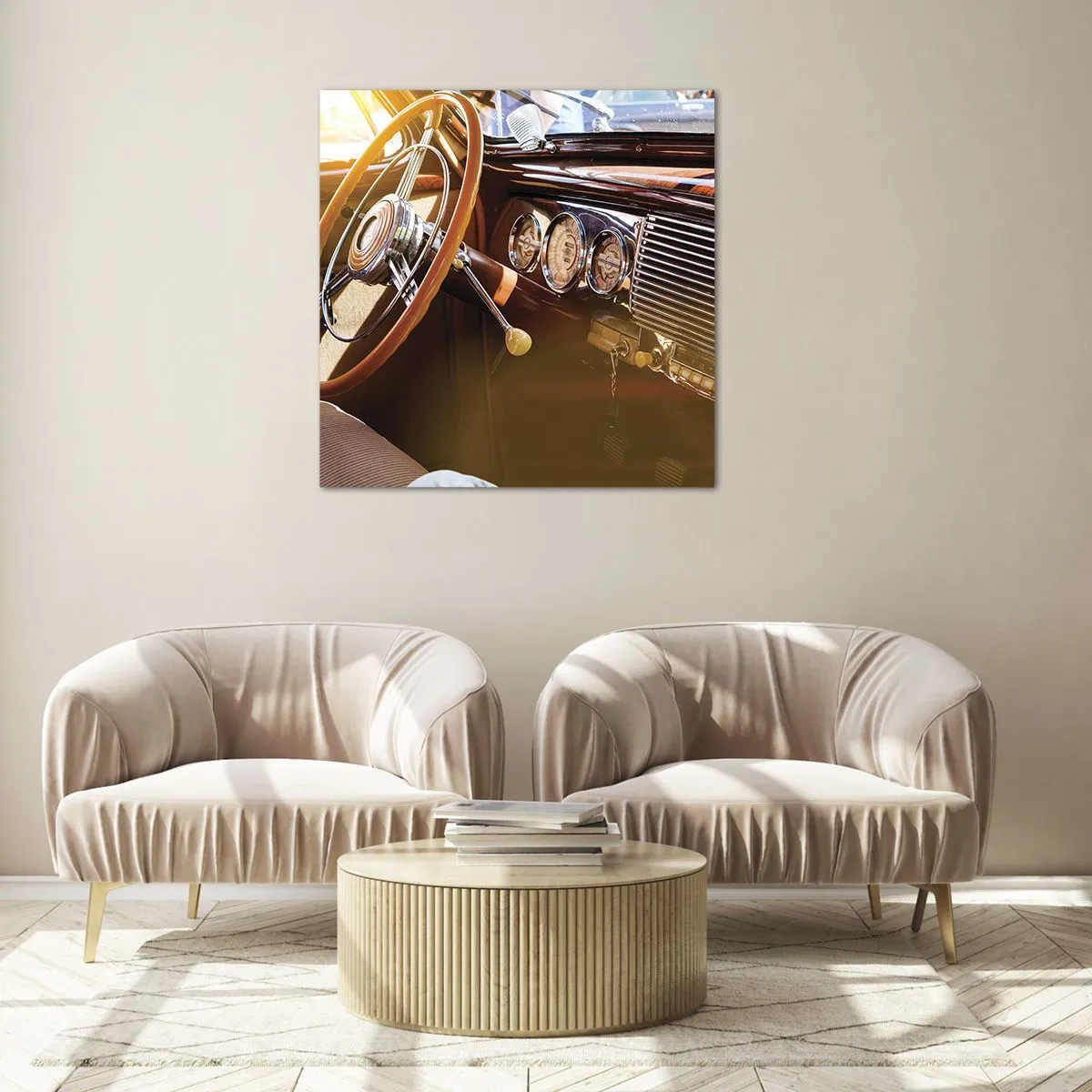 Impression sur verre - Image sur verre - Souffle de luxe venu du passé - 60x60 cm