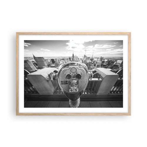 Affiche dans un chêne clair - Poster - Ville sur les villes - 70x50 cm