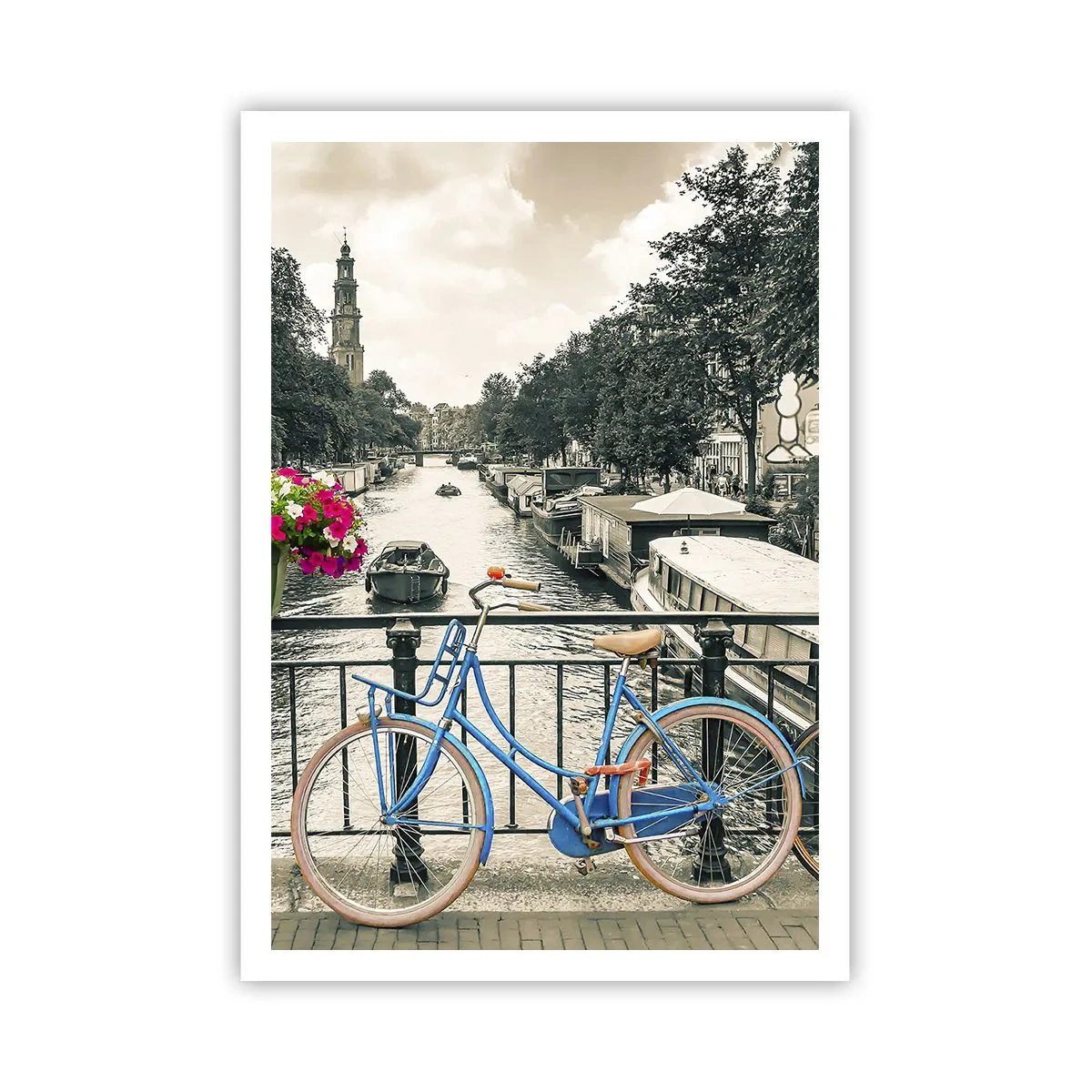 Affiche - Poster - Couleurs de rue d'Amsterdam - 70x100 cm