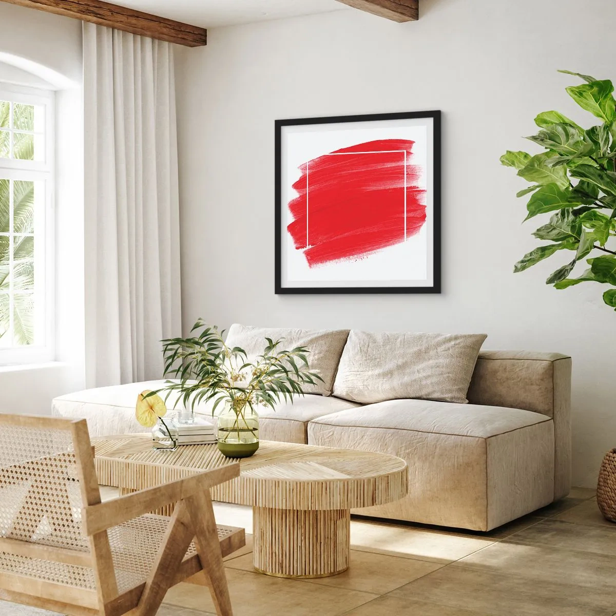 Affiche dans un cadre noir - Poster - En dehors du cadre - 30x30 cm