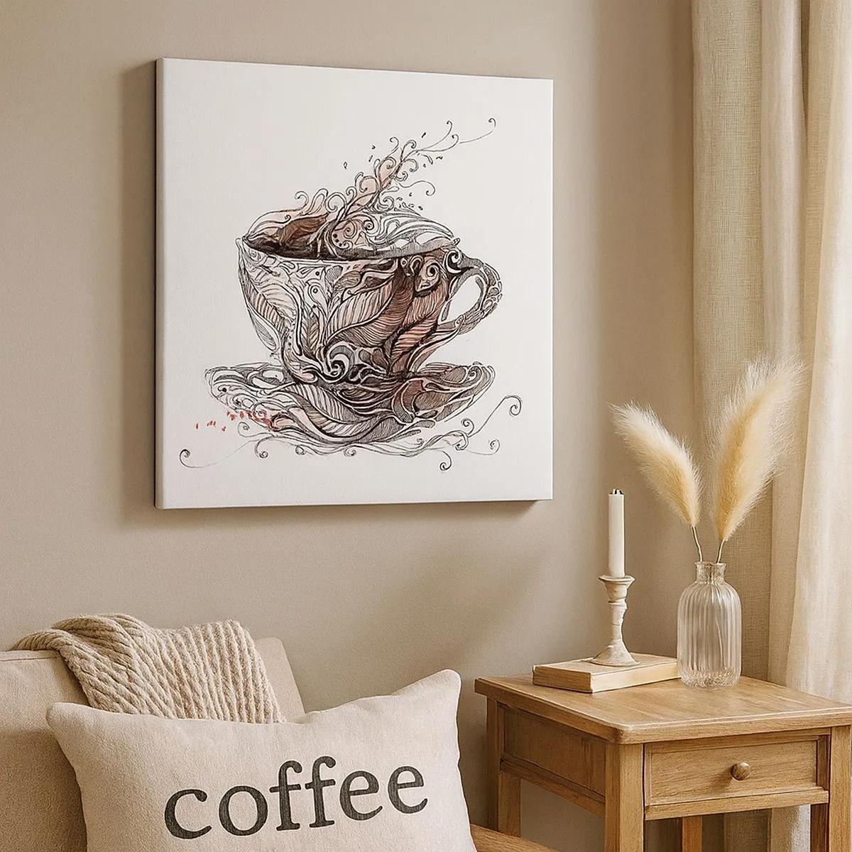 Impression sur toile - Image sur toile - Du thé, bon pour tout - 30x30 cm