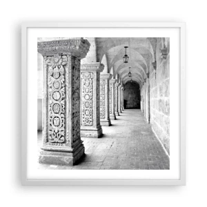 Affiche dans un cadre blanc - Poster - Où cela mène-t-il…? - 50x50 cm